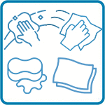 Полотенца, тряпки, салфетки, губки