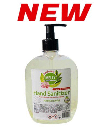 Produs nou pentru dezinfectarea mainilor Melly Hand Sanitizer.