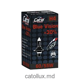 Автолампа H4 12V, 60/55W, P43t  Blue Vision+30% 