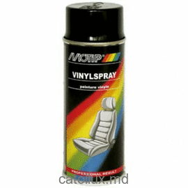 Краска для винила и кожи черная аэрозоль MOTIP 4066 400 мл 