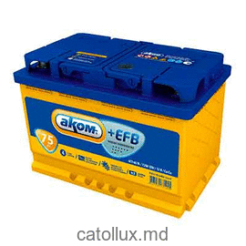 Аккумулятор АКОМ + EFB 6СТ-75 Euro 