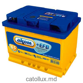 Аккумулятор Аком 6 СТ-65 VL EFB Euro P+(650 A) 