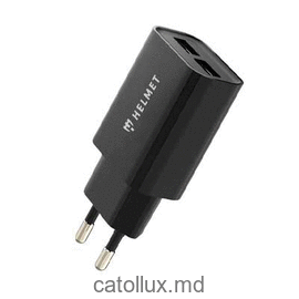 Incarcator pentru telefon HMTWC2USBBBK / Helmet Wall Charger 2USB negru 