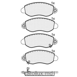 Placute frana DBS2362 SP281 T9098 Ford Transit 00- fata tractiune spate 