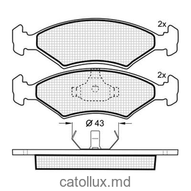 Placute frana DBS2030 SP108 T4017 Ford Escort Fiesta Orion Sierra fata 