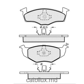 Placute frana DBS2274 SP227 T1094 Seat Toledo Ibiza VW Golf III Vento fata 