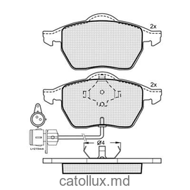 Placute frana DBS2066 SP178 T1388 T1035 Audi 100 A4 A6 +senzor rotund fata 