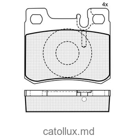 Placute frana DBS2241 T1067 Mercedes 190 W201 C-Classe W202 E-Classe W124 spate 