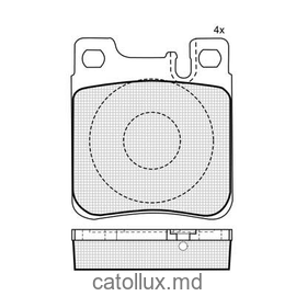 Placute frana DBS2076 SP255 T1050 Mercedes C W202 203 E W210 S W140 220 spate 