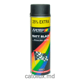 Аэрозольная краска Motip 04006 Черная матовая 500ml 