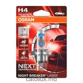 Лампа Osram H4 12V- 60/55W (P43t) Night Breaker Laser 1шт 
