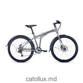 Bicicleta pliabilă FORWARD TRACER 26 2.0 disc (26 "7 viteze. Înălțime 19" ori.) 2020-2021, gri / albastru 