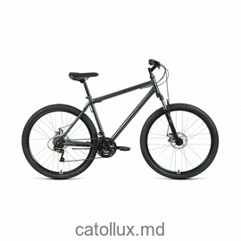 Горный велосипед ALTAIR MTB HT 27,5 2.0 disc (27,5" 21 ск. рост 19") 2020-2021, темно-серый/черный 