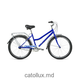 Городской велосипед FORWARD BARCELONA 26 3.0 (26" 3 ск. Рост 17") 2020-2021, синий/серебристый 