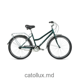 Городской велосипед FORWARD BARCELONA 26 3.0 (26" 3 ск. Рост 17") 2020-2021, зеленый/серебристый 