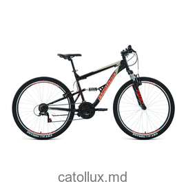 Горный велосипед FORWARD RAPTOR 27,5 1.0 (27,5" 18 ск. Рост 16") 2020-2021, черный/красный 