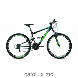 Горный велосипед FORWARD RAPTOR 27,5 1.0 (27,5" 18 ск. Рост 16") 2020-2021, черный/бирюзовый 