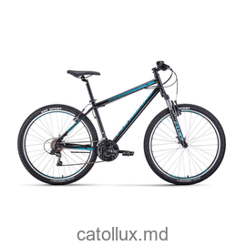 Горный велосипед FORWARD SPORTING 27,5 1.2 (27,5" 21 ск. Рост 17") 2020-2021, черный/бирюзовый 