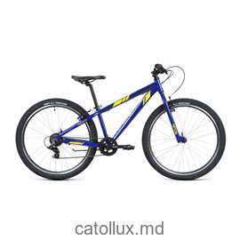 Велосипед подростковый FORWARD TORONTO 26 1.2 (26" 7 ск. Рост 13") 2020-2021, синий/желтый 