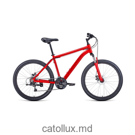 Горный велосипед FORWARD HARDI 26 2.0 disc (26" 21 ск. Рост 17") 2020-2021, красный 