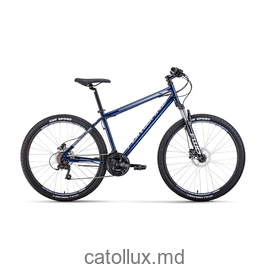 Bicicleta de munte FORWARD SPORTING 27.5 3.0 disc (27.5 "21 sk. Înălțimea 19") 2020-2021, albastru închis / gri 