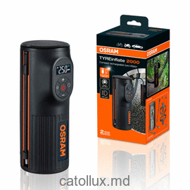 Беспроводной перезаряжаемый автомобильный компрессор для накачки шин с функцией POWERBANK Osram TYREinflate OTIR2000 COMPACT RECH 