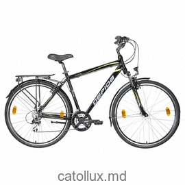 Bicicletă de oraș pentru barbati ALBOIN 200 PRO 28" M-21 Marimea-48 negru-galben 