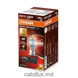 Автолампа Osram 64211 NB220 +220% 55W 12V PGJ19-2 H11 