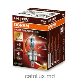 Автолампа Osram 64193 NB220 +220%  H4 12V 60/55W 
