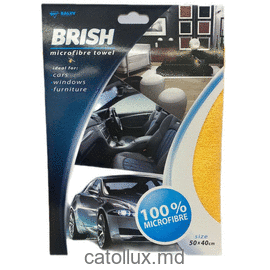 Тряпка для авто микрофибра BRISH оранжевая 