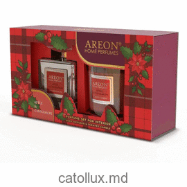 Odorizant набор Areon Home Perfume Sticks 150ml + свеча (Apple & Cinnamon) 