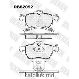 DBS2092 (SP 243) (T1145)* Opel Astra G,H , Zafira fata 