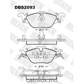 DBS2093 (SP 241) (T1164)* Opel Astra G fata(fluture) 