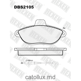 DBS2105 (SP 316) (T9054) * Citroen Jumpy/Fiat Scudo/Peugeot Expert fata 