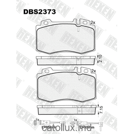 DBS2373 (SP 388) (T1174) * Mercedes C-Class (W203), E-Class (W211), S-Class (W220) fata 