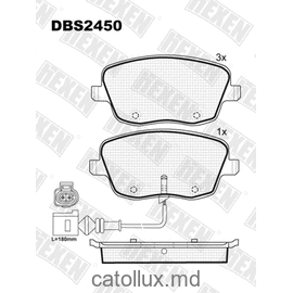 DBS2450 (T5161) * Seat Ibiza, Skoda Fabia, Roomster, VW Cross Polo, Polo fata 