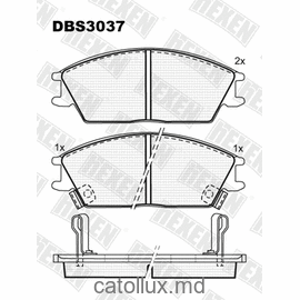 DBS3037 (SP 207) (T0366) *  Hyundai Accent, Avante, Elantra, Excel, Getz  fata 