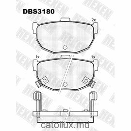 DBS3180 (SP 386) (T0391) * Hyundai Coupe, Elantra, Kia Cerato, Nissan Maxima spate 