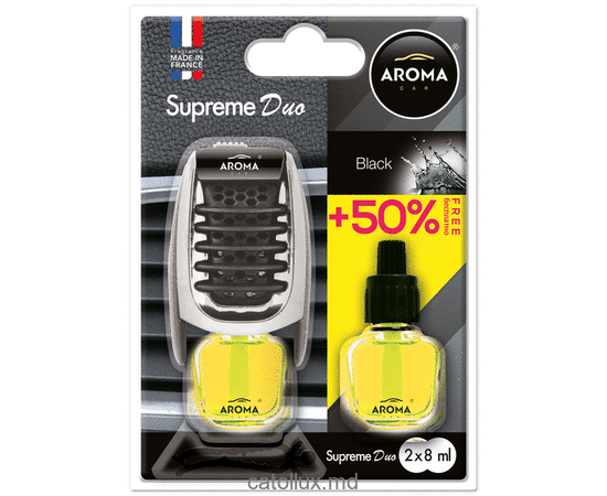 Ароматизатор Aroma car supreme duo (black) 