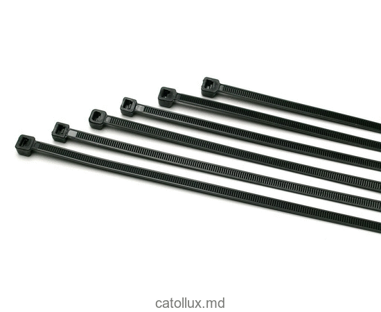 Coliere din plastic cu auto-strangere negre 8*550/ buc 