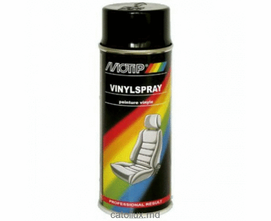 Vopsea pentru vinil și piele neagră spray MOTIP 4066 400 ml 