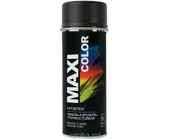 MX0008 Maxi Color RAL0008 термостойкая эмаль чёрный 400ml 