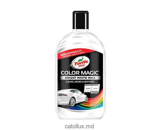 Turtle Wax FG6907 White Color Magic Plus Colored Car Polish Cleans Shines Restores Scratches Includes Chipstick 500 ml 