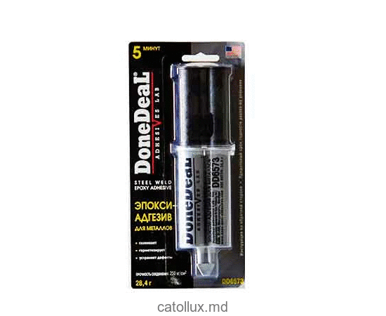 Эпокси-адгезив для металлов DoneDeal DD6573 5-минутный стальной  28,4г 