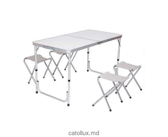 Набор для пикника алюминий стол 4 стула 