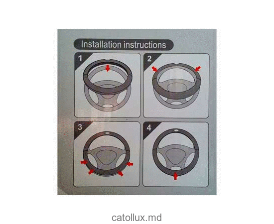 Оплётка на рули кож NC-09-401 Black-XL 