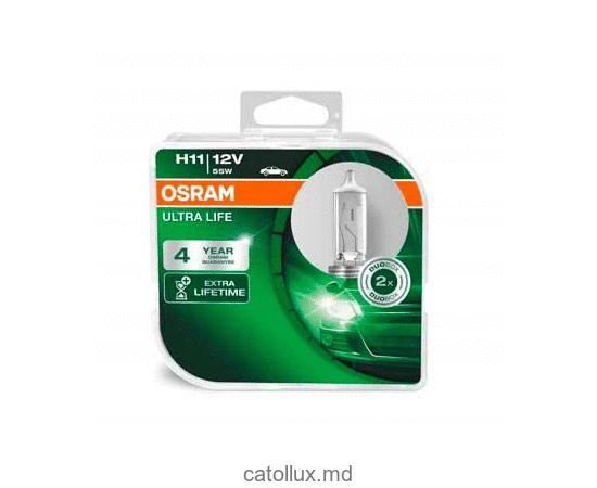 Галогеновые лампы Osram Ultra Life H11  Галогеновые лампы Osram Ultra Life H11