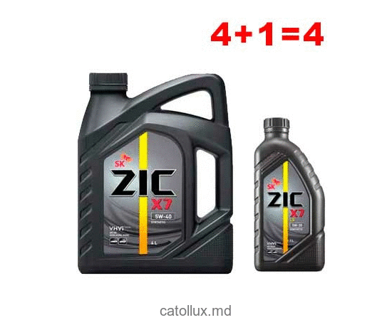 МОТОРНОЕ МАСЛО ZIC X7 5W-40 4 Л + 1 Л 