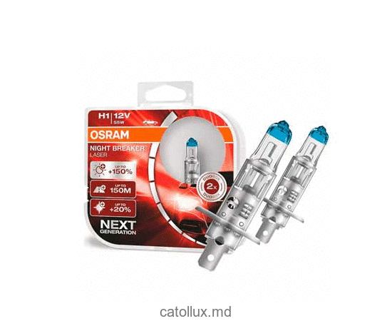 Bec auto cu halogen Н1 Osram 64150 NL  +150% 12V 55W 