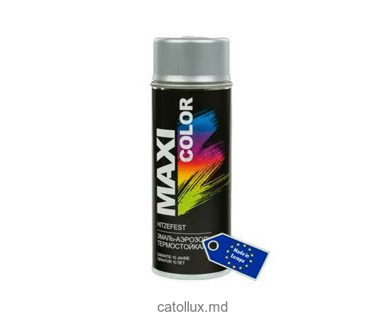 Vopsea termo rezistenta email argintiu MX0007 Maxi Color RAL0007  400ml 